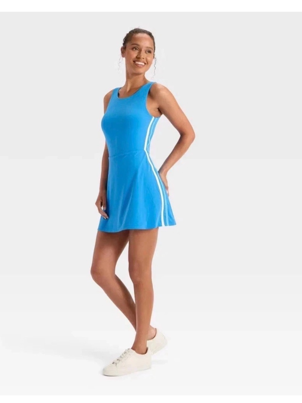 JoyLab Vivid Blue Scoop Neck Athletic Dress with Shorts Extra Large